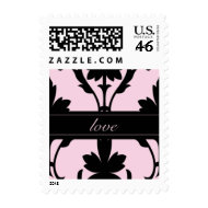 Lovely Pink Love Small Postage stamp