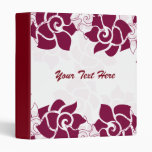 lovely pink roses floral binder binders