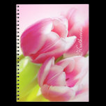 Lovely pink tulips notebooks