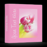 Lovely pink tulips binders
