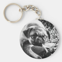 Lovely Playfull Mops Key Chain