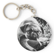 Lovely Playfull Mops Key Chain