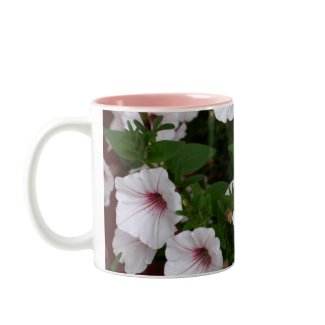 Lovely Purple and White Petunias mug