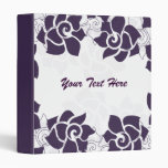 lovely purple roses floral binder binders