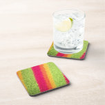 LOVELY RAINBOW STRIPES BEVERAGE COASTER