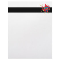lovely red bird vector art custom letterhead