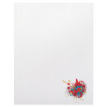 lovely red bird vector art letterhead design
