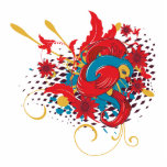 lovely red bird vector art acrylic cut outs