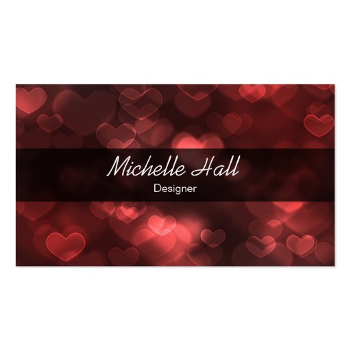 Lovely Red Business Cards (front side)
