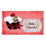 lovely red cupcake business Cards business cards