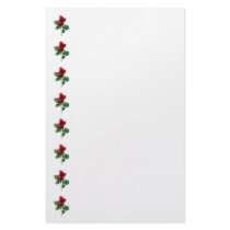 Lovely Red Rosebud Stationery