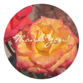 Lovely Rose Thank You Sticker sticker