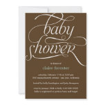 Lovely Script Baby Shower Invitation (Blue)