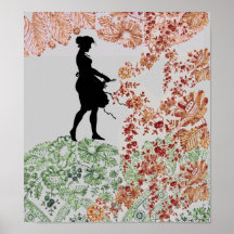 Lovely Silhouette Girl Posters