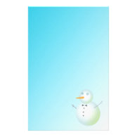 lovely snowman,blue customized stationery