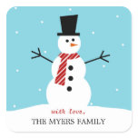 Lovely Snowman Holiday Gift Stickers stickers