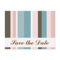 Lovely stripes Save the Date - Customized postcards