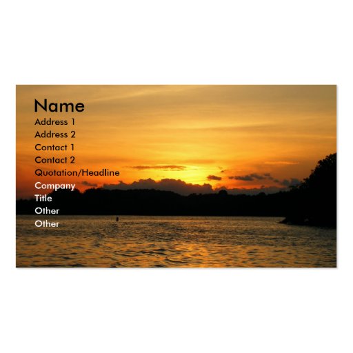Lovely Sunset Business Card Template (front side)