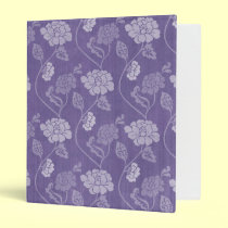 Lovely Textured Vintage Floral Binder binders