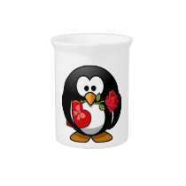 Lovely Valentine Penguin Pitcher
