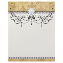 lovely vintage distressed gold damask customized letterhead