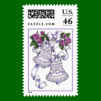 Lovely Violet Wedding Bells (4) 1 of 2 styles postage