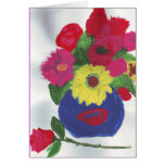 Lovely watercolor flowers vase cards