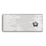 lovely white chandelier damask on grey silver envelopes