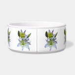 Lovely White Lilies Pet Food Bowls