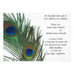 Lovely White Peacock Wedding Invite