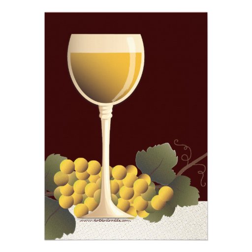 Lovely Wine & Grapes Bridal Shower Invitation
