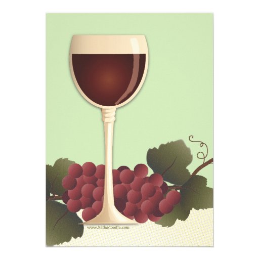 Lovely Wine & Grapes Bridal Shower Invitation