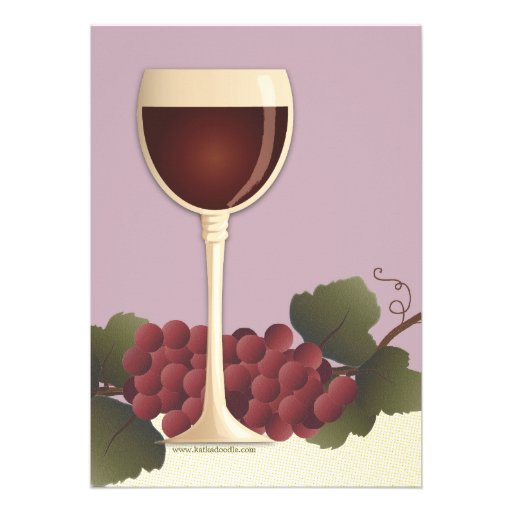 Lovely Wine & Grapes Bridal Shower Invitation
