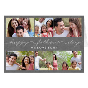 Lovely Writing Fathers Day Photo Card Greeting Card
