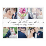 Lovely Writing Wedding Photo Thank You Card White invitations