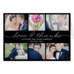Lovely Writing Wedding Thank You Card - Black cards