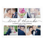 Lovely Writing Wedding Thank You Card - White postcards
