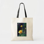 LovelyYellow rose and buds, incandescent water gla Tote Bags