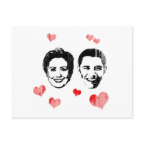 Lover for Hillary and Obama Faded.png Postcards