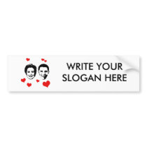 Lover for Hillary and Obama.png Bumper Stickers