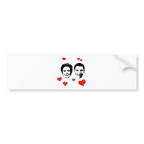 Lover for Hillary and Obama.png Bumper Stickers