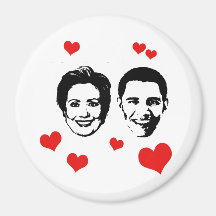 Lover for Hillary and Obama.png Refrigerator Magnet