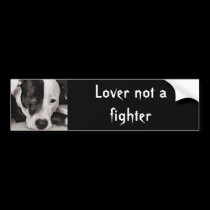 Lover not a fighter bumper stickers