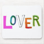 Lover partner girlfriend boyfriend spouse word art mouse pad