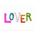 Lover partner girlfriend boyfriend spouse word art post card