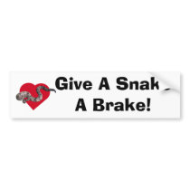 loverattlers, Give A SnakeA Brake! bumper stickers by envenomated loverattlers, Give A SnakeA Brake! bumper stickers