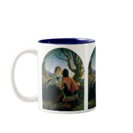 Lovers at Dusk Mug - Fine art love and romance image with a young couple in love. Artist: Sir Joseph Noel Paton, 1857. Lovers at Dusk Mug - Fine art love and romance image with a young couple in love. Artist: Sir Joseph Noel Paton, 1857.