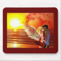Lovers at Sunset mousepads