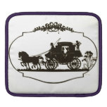 Lovers Carriage Silhouette 1880 Sleeve For iPads