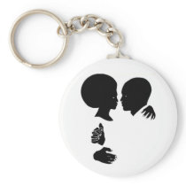 romantic, lovers, love, dancing, afro, funky, urban, Keychain with custom graphic design